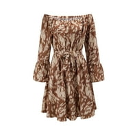 Mini haljine za žene ljetni leopard print casual off ramena haljina labava fit vestidos