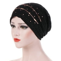 PXIAKGY kape za žene šešir turban zamotavanje raka ruffle kapa za žene rhinestone bejzbol kapsasebaseball kape crna + jedna veličina