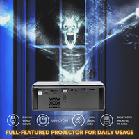 Halloween projektor za prozore, bundeve i druge holografske projekcije, premium DLP projekcijsko tehnologija LED projektor s ugrađenim spektralnim iluzijama duhova i wvla., ugrađeni u zvučniku