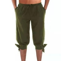 Ljetno čišćenje muške hlače za muške u školi Trendi muške casual boje na otvorenom Pocket plaža Radna pantalona na plaži Kratke hlače Green XXL