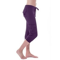Pejock Atletska kratke hlače za žene, plus veličine Hlače za žene, rastezanje visoko struka joga hlače,