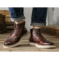 Colisha Muškarci Dress Boot Wingtip Ankete COATY CALESTIH Oxford Boots Formalno Retro kožne cipele Udobne