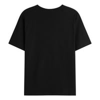 LastFo za žene Ljeto casual kratkih rukava Vrhovna odrasla vrlo razočaravajuće otiske uzorak poklon majica crna 3x-velika