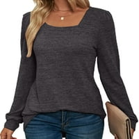 Ženska majica na pluta u vratu dugih mjehurića na vrhu majica casual labava Fall bluza