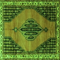 Ahgly Company Zatvoreni pravokutnik Medaljon Zeleni tradicionalni prostirci područja, 8 '12 '