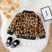 GUBOTARE Big Girls Winter Cloats Girls Jacket Patchwork Leopard Print dugih rukava za kaput