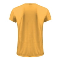 Baseball T majica Baseball Graphic Slatka tee vrhova Men Pismom tiskane majice Short Short Ležerne prilike, žuti, m