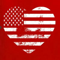Wild Bobby USA zastava za zastavu Americana American AMERICAN PRIDE Žene Slim Fit Junior Tee, Crvena,