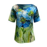 Ženska modna ženska rukava kratka bluza vrhovi TEE V izrezana majica veličine plus ženska bluza zimska