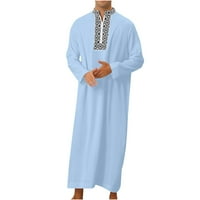 Vivianyo HD zimski kaputi za muškarce čišćenje Muški muslimanski ogrtač Arab Srednji ogrtački uzorak