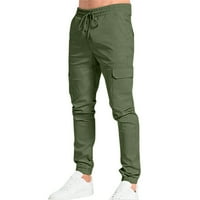 Muške hlače mužjaka Sve sezone FIT PANT Ležerne prilike sav sve čvrsti džepni pantalona u boji Modni
