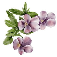 Engleski vrt Purple Pansiene ploča tkanina
