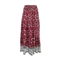Miayilima Plus Veličine Haljine žene Moda plus suknje za suknje Ljeto Boho duga suknja cvjetna tiskarska