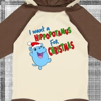 Inktastic Želim hipopotamus za božićni simpatični punjeni hippo poklon dječji dječak ili dječji djevojčicu