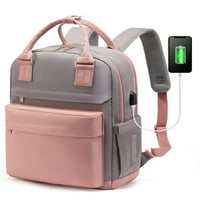 Leuncero dame ruksak USB punjenje ruksaka za prijenosna računala Multi džepovi Daypack pješački ranac