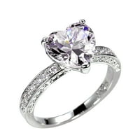 Modna ženska ljubavna srčana cirkonija dijamantski prsten za angažman vjenčani prsten