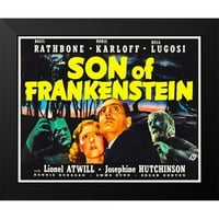 Hollywood Photo Archive crni moderni uokvireni muzej umjetnički print naslovljen - sin Frankensteina