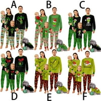 Porodica Grinch Podudaranje Božićne pidžame Set Grinch Elf Dad Mom Kids Baby Woodwear Domaća