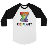 Ekoalaity Koala Rainbow Bkwt Ženska bejzbol košulja