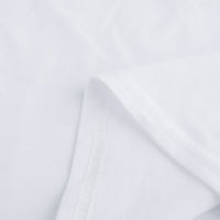 Ženski vrhovi ženske modne majice Ležerne ljeto kratkih rukava od tiskanih vrhova ljubičasta l