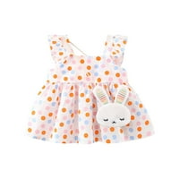 Juebong Baby haljine Štednja dečja dečja dečja devojka Ljetna tačka štampane haljine + mala Satchel