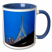 3drose SAD, Massachusetts, Boston. Most Zakim - US WBI - Walter Bibikow - dva tonska plava krigla, 11