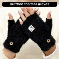 Vnanda pletene rukavice imitacije mink pletene rukavice mekane guste tople polovine zaslona osjetljivih