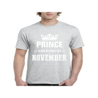 - Muška majica kratki rukav, do muškaraca veličine 5xl - rođendanski poklon princ rođen je u novembru