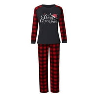 Dolith Women, Božićne pidžame za porodičnu opremu, sin kćeri, meka, crvena, božićna ženska mama pisma