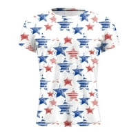 Muške majice Dan nezavisnosti Zastava Štampani kratki rukav O-izrez Modna proljetna ljetna casual labavi