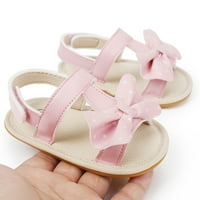 Obuće za bebe Baby Ballerina Cipele Open Toe Bowknot Cipele Prvi šetači Cipele Summer Toddler Ravne sandale Djevojke za bebe cipele za bebe, umjetna koža ružičasta 11