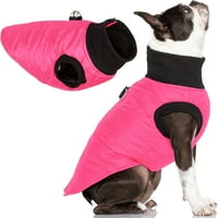 GOOBY G BOMBER jakna - ružičasta, mala - topla vodootporna debela jakna za psa sa dvostrukim D-prstenom