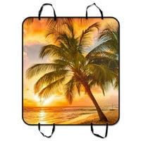 Zalazak sunca Pejzažna Nautička plaža Tropical Palm Tree Pet Sjedište sjedala za kućne ljubimce za kućne
