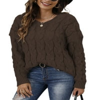 Bomotoo žene Jumper vrhovi džemper s dugim rukavima zimski topli pulover Plavni džempet sa loungewear