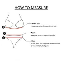 Aaiyomet bikinis za žene postavljeno bikini veličine plus struka Žene High Ruched kupaći kostimi kupaći kostimi Tankinis set, narandžasta m