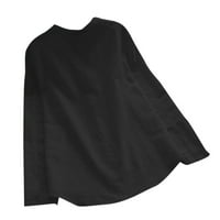 Gyouwnll T majice za žene Ženska košulja vrhovi casual bluza Pamuk pamuk spuštajuću rupu s ruhom od