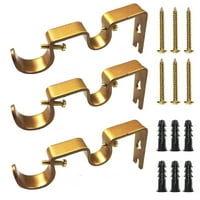 PENCK nosači za zavjese, metalni dvostruki šipki za viseći nosač zidnih nosača za 1 i 5 8 štap, zlato