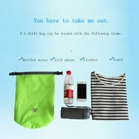 Aosijia 5l vanjska torba za okretanje vodootporne vrećice ultralight suhi torbe za sportski sportski ruksak kajaking kampovanje Plivanje brojila
