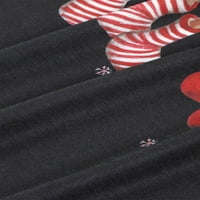 Fanvereka Porodica koja odgovara Božić Početna stranica roditelj-dečji pidžama, crtani jelen Ispis majica s dugim rukavima + plaćene pantalone za ispis ROMper pidžama