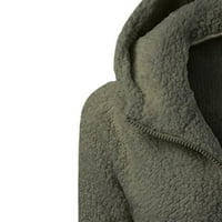 Clearsance ženski kaput žene zimska modna puna povremena vunena patentna patentna kosigana dame jakna