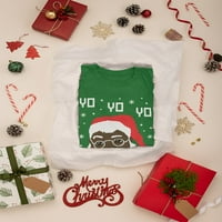 TStars muns božićni džemper yo yo yo crni santa božićni poklon smiješne humore za odmor Božićni pokloni za njega dugih rukava majica ružnog xmas džemper