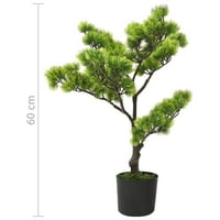 Vidaxl umjetni bonsai stablo umjetni pinus bonsai sa longom 23,6 zelena