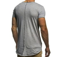 Penkaiy Fashion Lično ličnost Muška povremena majica TOP bluza Majice sa džepovima Big i visoki XL sivi