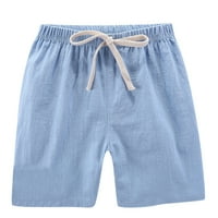 Wozhidaoke Shorts Dječji struk odjeću Ljetne hlače Elastična posteljina casual devojka dečaka Hlače