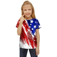 Majica za djecu Toddler Tops Dan nezavisnosti 4. srpnja Grafički tiskani tines Novost kratki rukav Uniziraj djecu Ležerna meka bluza