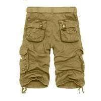 Teretne kratke hlače za muškarce plus veličine patentni zatvarač više džepova ispod koljena pantalone casual baggy crtač čvrste boje na otvorenom dugih kratkih hlača