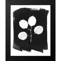 Rhue, Piper crni moderni uokvireni muzej umjetnički print pod nazivom - priroda od listova jezera II Crno