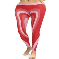 LUMENTO DAMIES joga hlače elastične pantalone na struku Visoke strukske tajice žene za mršavljenje dna prozračnih gumenih gumenih gužva je crvena ružičasta xs