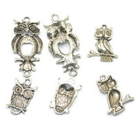 Owl Charms Collection - Mješani sova Ptice Metalni privjesci za nakit za izradu DIY nalaza