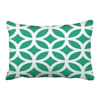 Geometrijski uzorak u smaragdnom zelenom jastuku za jastuk